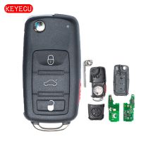 【▨】 islwpi Keyecu Keyless Go ฟังก์ชั่น Flip Remote Car Key Fob 3ปุ่ม315MHz/433MHz ID46สำหรับ Touareg 2002-2010