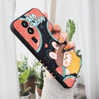 เคส PMP สำหรับ OPPO Reno10 Pro + 5G เคสโทรศัพท์ดีไซน์รูปแตงโมน่ารักสำหรับเด็กผู้หญิงขอบสี่เหลี่ยมปลอกซิลิโคนของเหลวเคสกล้องคลุมทั้งหมด