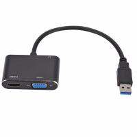 CONISTON หัวแปลง VGA สำหรับ Windows 7/8/10 OS หลายจอ4K USB3.0 HDMI USB 3.0เป็นหัวแปลงสัญญาณ HDMI หัวแปลงสัญญาณ HDMI USB 3.0เป็น HDMI + VGA USB USB เป็นตัวแปลง HDMI