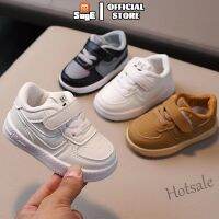 【hot sale】 ♦ C19 【Suge】Ready Stock 0-4 Years Baby Shoes Childrens Boy Girl Casual Shoes Kasut Budak Lelaki Perempuan Walker Toddler Shoe Kids Sneaker White Pink PU Leather 小童爆款学步鞋