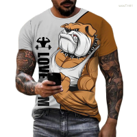 2023 NEW New Casual Short Sleeve Bulldog 3d Printing Super Street Style Harajuku Summer Fashion High Quality Mens T-shirt Woman Size：s-5xl