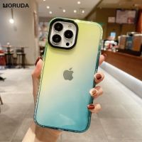 [2023] เคสหรูหราสองสีไล่ระดับสีสำหรับ iPhone Xs Max X Xr 7 8 Plus 6S SE 2020ฝาครอบซิลิโคนใสสำหรับ iPhone 11 12 13 Pro Max