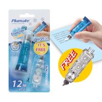 พลูเมท เทปลบคำผิด1ชิ้น แถมฟรี ไส้เทป1ชิ้น /แพ็ค  คละสี Plumate Correction Tape + Refill (QBR)