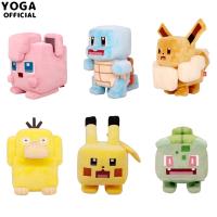 【LZ】◑  Pokémon Cartoon Plush Doll Toys Pikachu Jigglypuff Squirtle Psyduck Kawaii Praça Grande Aventura Presente fofo para crianças