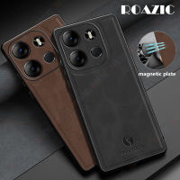 ROAZIC เคสหนังหนังแกะสำหรับ Infinix สมาร์ท7สไตล์ธุรกิจเนื้อแมทท์นิ่มกันกระแทกฝาครอบด้านหลังป้องกันกล้อง