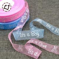 new arrived 5yd/lot 1 (25mm) printed boy girl carton organza ribbon lace webbing DIY hairbow gift package crafts accessories Gift Wrapping  Bags