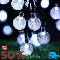 ไฟตกแต่งCODพร้อมส่ง ไฟตกแต่ง 20/30/50/100 LED ไฟแต่งสวน แสงอาทิตย์ ไฟสตริง ไฟคริสมาสไฟตกแต่ง LED