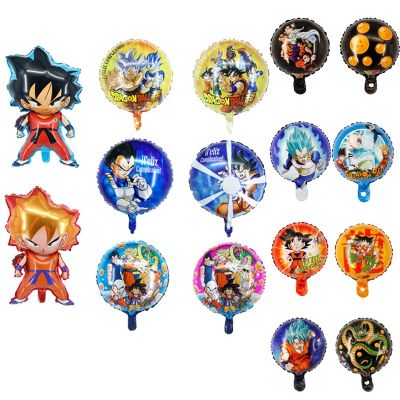 1pcs Son Goku Birthday Party Balloon Cartoon Wukong Theme Aluminum Foil Birthday Party Decoration Ball Childrens Party Gift Balloons