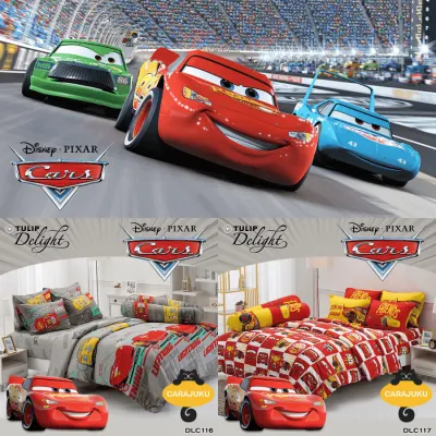 TULIP DELIGHT ชุดผ้าปูที่นอน+ผ้านวม 6 ฟุต ไลท์นิ่ง แม็คควีน Lightning McQueen (ชุด 6 ชิ้น) (เลือกสินค้าที่ตัวเลือก) #ทิวลิป ผ้าปู ผ้าปูที่นอน