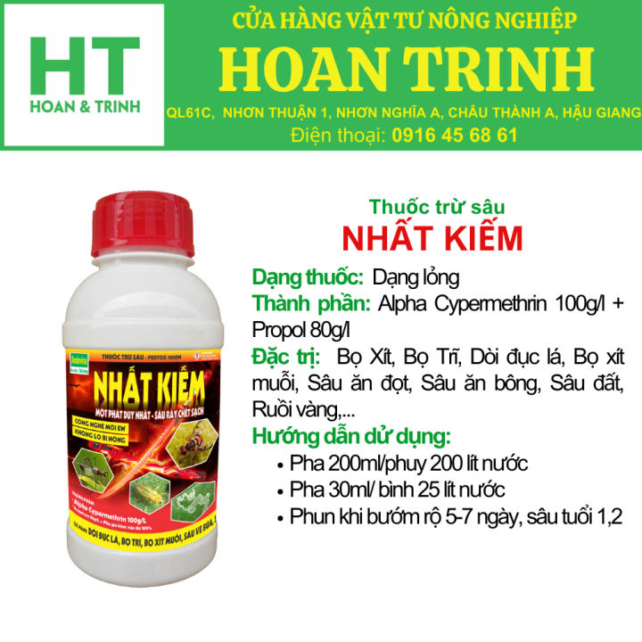 Thuốc trừ sâu Nhất Kiếm 450ml - Phòng trừ: Muỗi hành, Sâu Lông, Bọ Xít ...