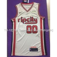 ❃☑ 2021 new men Portland Trail Blazers 00 Carmelo Anthony embroidery basketball jerseys jersey beige