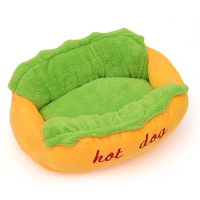 Funny Hot Dog Bed Pet Lounger Doggie Bed Kennel Cat Puppy Warm Soft House Warm Sofa Mat Basket Blanket Hotdog Beds Sleeping Bag