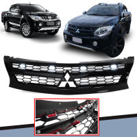 กระจังหน้า สำหรับรถ MITSUBISHI TRITON ปี 2016-2018  ไทรทัน งานไทย ABS คุณภาพสูง สีดำเงา ไฟ LED สีฟ้า !!! ( เหลืองเพียง 5 ชุดเท่านั้น)"