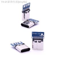 【CW】℗▧  10pcs USB 3.1 Type C 14 Pin Female Socket receptacle Through Holes PCB 180 Shield USB-C