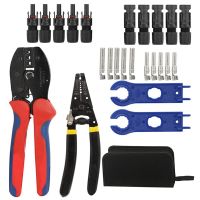 Solar Connector Terminal Crimping Pliers -2546B Photovoltaic Crimp Tool Kit Solar Crimp Tool and Cable Cutter Kit