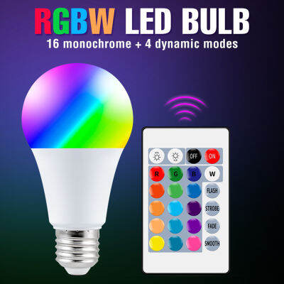 51015วัตต์ E27 RGB LED หลอดไฟลดแสงสปอตไลหลอดไฟที่มี16สีเปลี่ยนการควบคุมระยะไกล Led โคมระย้าโคมไฟคริสต์มาสตกแต่งบ้าน