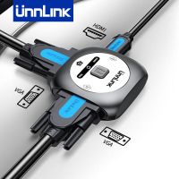Unnlink HDMI VGA To VGA Switch 1080P 60Hz Video Converter Adapter For Laptop PC TV Box PS3/4/5 Xbox To TV BOX Monitor Projector Cables