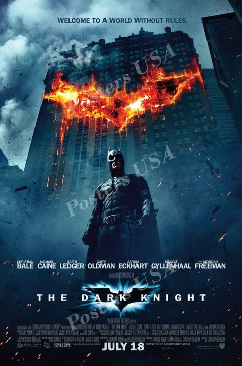 Dc The Dark Knight Batman Movie Poster Glossy Finish Made In Usa Fil Cm ...