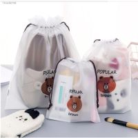 ✻ 10pcs Drawstring wash bag cartoon travel case bag clothes shoes storage bag cosmetic bag office storage bag