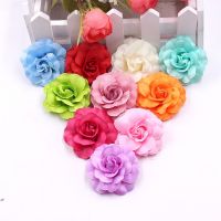 10ชิ้นล็อตประดิษฐ์ผ้าไหม Mini Rose ดอกไม้งานแต่งงานตกแต่งบ้าน DIY Garland สมุดภาพของขวัญกล่องหัตถกรรมดอกไม้ปลอม