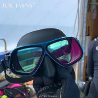 JUNHAINS Free Diving Mask Low-Capacity Aluminum Alloy Glasses Frame Wet Breathing Tube Snorkel Set For free diving, snorkeling