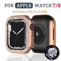 เคสเพชรหรูหราสำหรับ Apple Watch ซีรีส์7 45มิลลิเมตร41มิลลิเมตรสำหรับ Apple Watch SE 6 5 4 3 2 1กันชนป้องกัน44มิลลิเมตร42มิลลิเมตร40มิลลิเมตร38มิลลิเมตรพรีเมี่ยมผู้หญิงนาฬิกาเคส41มิลลิเมตร