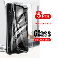 [Electronic film] ฟิล์มกระจกนิรภัยสำหรับหน้าจอ Xiaomi Mi 6 Mi6ฟิล์มกันรอย Xiaomi6กันกระแทก9H Ultra Clear 5ชิ้น