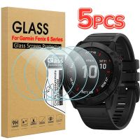 5-1Pack Tempered Glass for Garmin Fenix 6 6S 6X Pro Sapphire HD Screen Protectors Film for Fenix 6 6S 6X Smartwatch Accessories Screen Protectors