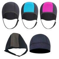 Neoprene 2 5mm Thicken Swim Thermal Hood Cap Thicken Underwater Ear Hat Training Practice Swimwear Man Women Black Swim Caps