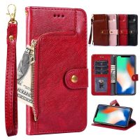 ▦℡ Cover Luxury Zipper PU Leather Magnetic Case For Alcatel 1L Pro 2021 Flip Stand Book For Alcatel 6.1 inch Card Slot Funda Cover