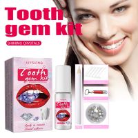 Jaysuing Teeth Gem Kit Teeth Decoration Shiny Stickers Hot Girl Ornament Easy To Disassemble Easy To Install Crystal Tooth-Decoration Rhinestone