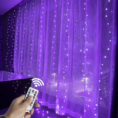 LED garland curtain string lights Remote Control fairy light Home decoration on the window Wedding party light string led decor