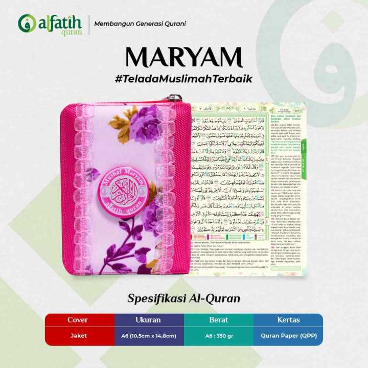 Al Quran MARYAM Ukuran Kecil A6 Al-Quran AlQuran Cantik Wanita Terjemah ...