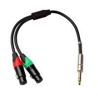 3m Audio Cable Y Adapter With 6.5mm Jack Stereo Plug To Dual XLR Female Connector For Phone Mixer Guitar Bass Instrument