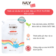 Nước xả vải quần áo em bé IVLY NATURE hương hoa sen và tinh chất than tre