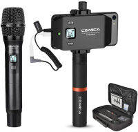 Wireless Smartphone Microphone System-Comica CVM-WS50(H) 6 Channels Professional Handheld Microphone for iPhone Samsung Galaxy Note BLU Moto LG Google Android Phones, Perfect for Interview Recording VF-CVM-WS50 H