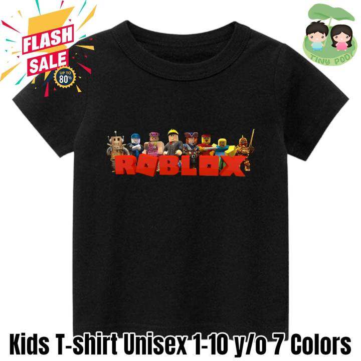 Roblox Short Sleeve T-shirt Boys Kids Summer Tee Crew Neck Tops Clothes