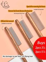 Pet Flea Comb Cat Dog Comb for Fleas Ticks Removal Tools Stainless Steel Grooming Brush For matted Long Short Hair Pets Products Brushes  Combs