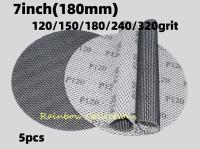 ►﹍㍿ 5pcs 7Inch 180mm 120-320 Grit Mesh Cloth Abrasive Disc Dust Free Sanding Discs Anti-blocking Dry Grinding Sandpaper Polish Parts