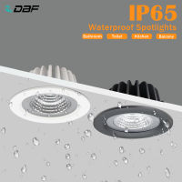 [DBF]BlackWhite IP65 Waterproof Recessed LED COB Downlight SMD5730 5W 7W 12W 15W Spot Light Bathroom Ceiling Lamp AC 110V220V