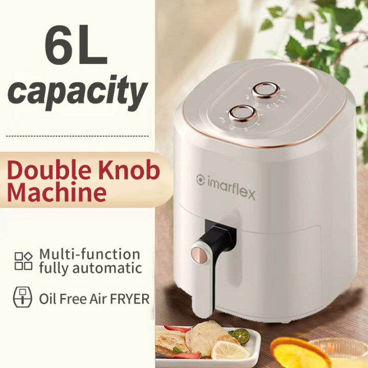 Imarflex air fryer 6L large capacity fully automatic intelligent air fryer 5.8L cooking healthy