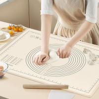 Silicone Pastry Mat 28X20 Inch Thickened Kneading Pad Baking Mat Non-stick Rolling Kneading Pad Kitchen Pastry Accessories Bread  Cake Cookie Accessor