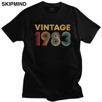 Retro Vintage 1983 Tshirt Men Crewneck Short Sleeved 37 Years Old Born in 1983 Shirt 37th Birthday Summer T shirt Cotton Tee Top XS-6XL
