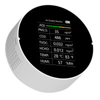 TDigitals มัลติฟังก์ชั่เครื่องตรวจจับคุณภาพอากาศ7 In 1 PM2.5 TVOC CO2 HCHO อุณหภูมิความชื้น AQI ตรวจจับบ้านโต๊ะสำนักงานรถในร่มคุณภาพอากาศตรวจสอบ