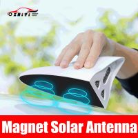 Car Solar Shark Fin Waterproof Signal Antenna LED Roof Decoration Anti collision Warning Antenna Lamp for All Cars Accessories