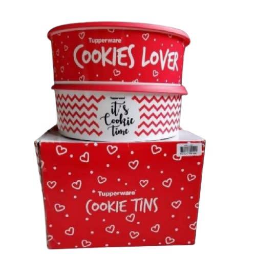 Tupperware Cookie Tin Canister (2pcs)