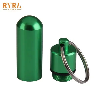Portable Pill Box Container Mini Aluminium Pill Case Carry Bottle Case Hearing Protection Pocket Earplugs Box Keychain Outdoor