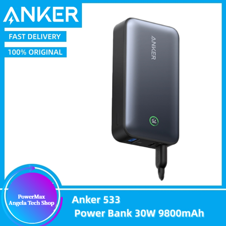 Anker 533 Power Bank 30w 9800mah With 2 Type C Ports And 1 Usb A Integrated Led Display Lazada Ph 2914