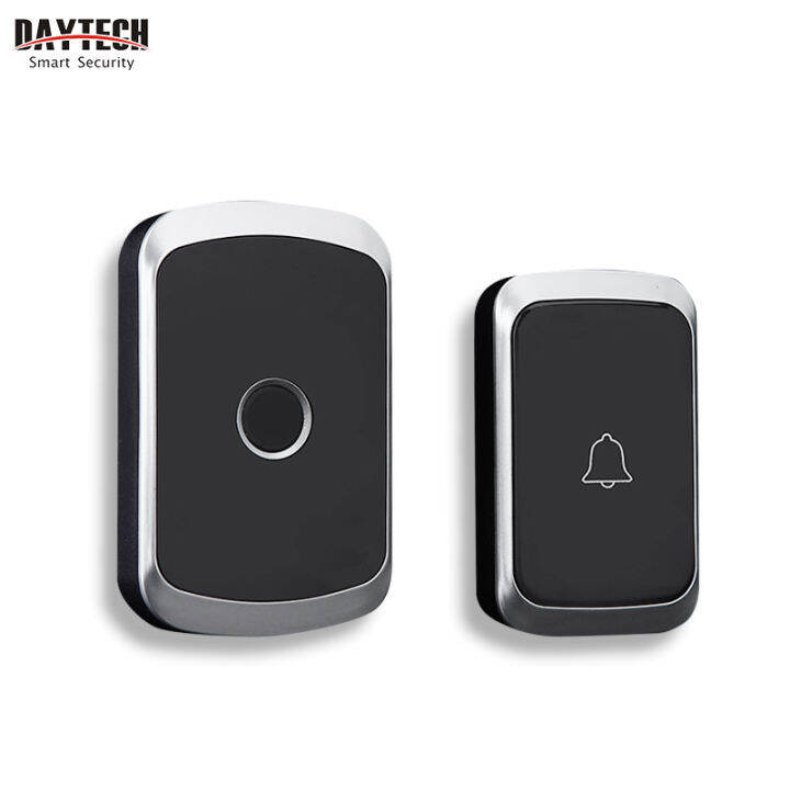 DAYTECH Wireless Doorbell Chime Kit Ring Door Bell Home Alert รีโมทคอนโทรลกันน้ำ Push