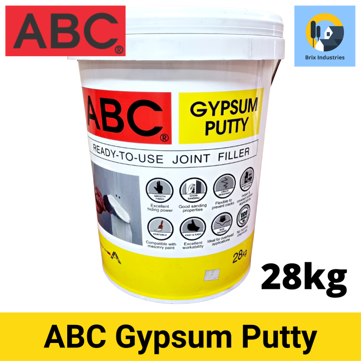ABC Gypsum Putty 28kg Pail ReadyToUse Joint Filler Smooth Finish